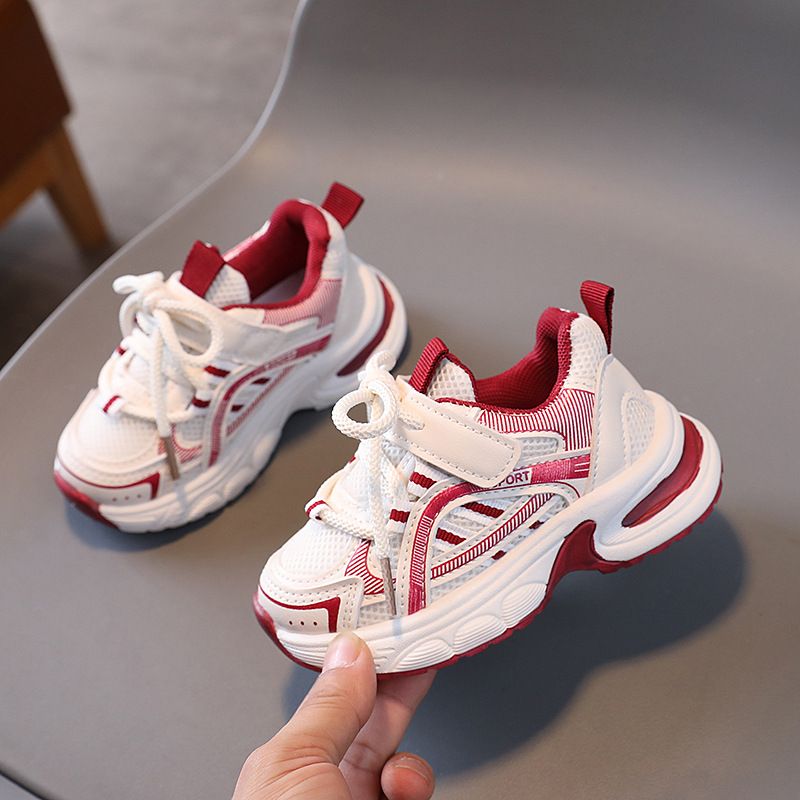 Boy's Little White Shoes Spring and Autumn Girl's Mesh Kids Casual Running Shoes Happysteps Children's Toddler Sneakers Sizes US5.5C-