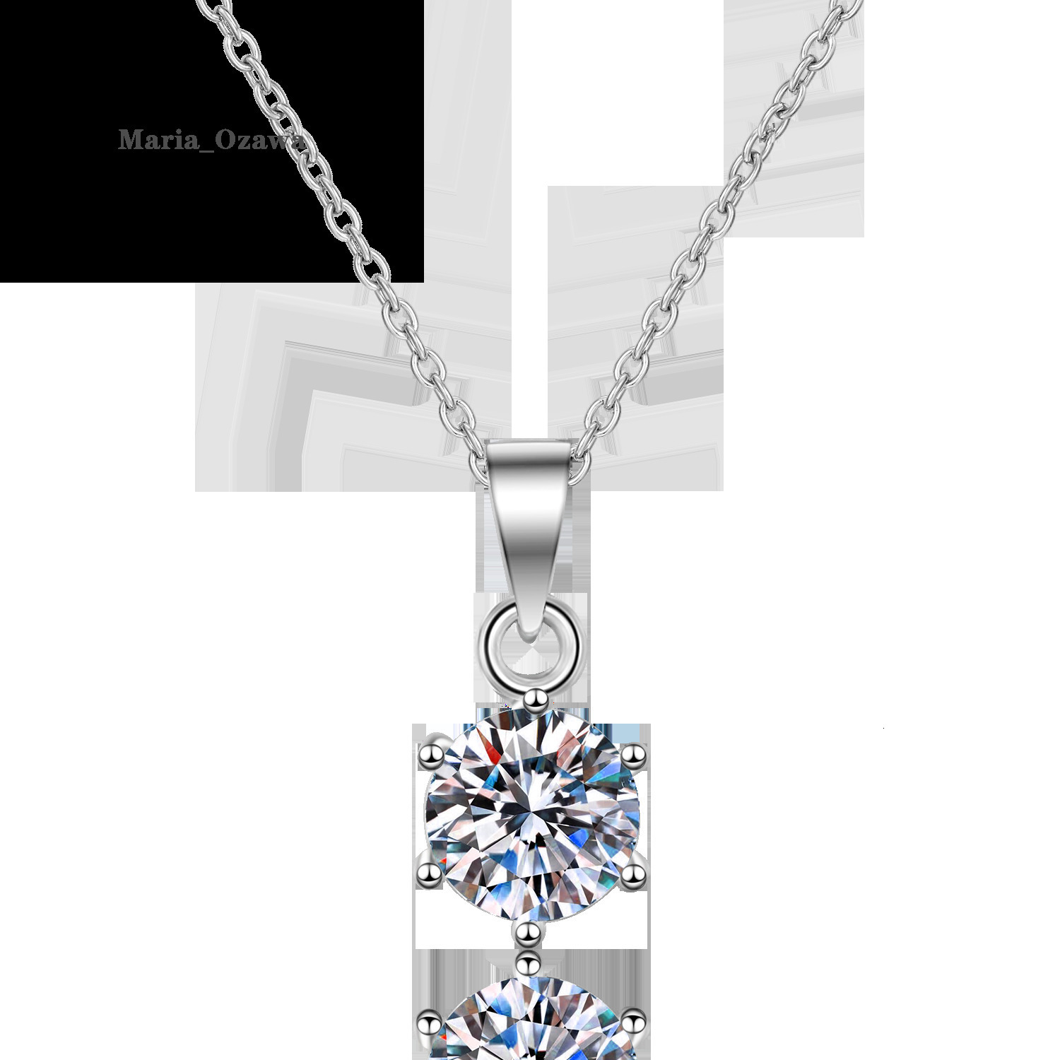 Classic Six Claw Moissanite Jewelry Luxury Collar Chain in White Gold Plated 925 Sterling Silver 1-5CT Diamond Pendant Necklace