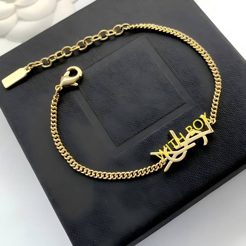 Designer Girls Boys Boys Thin Charm Bracelets Elegant Gold Sier Bangles Boucles d'oreilles Colliers de marque Branded Grave Women Men
