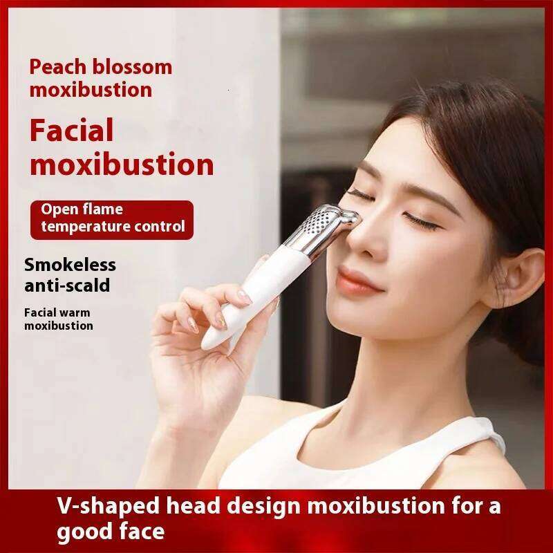 Face stick portable home scraping beauty instrument peach flower moxibustion