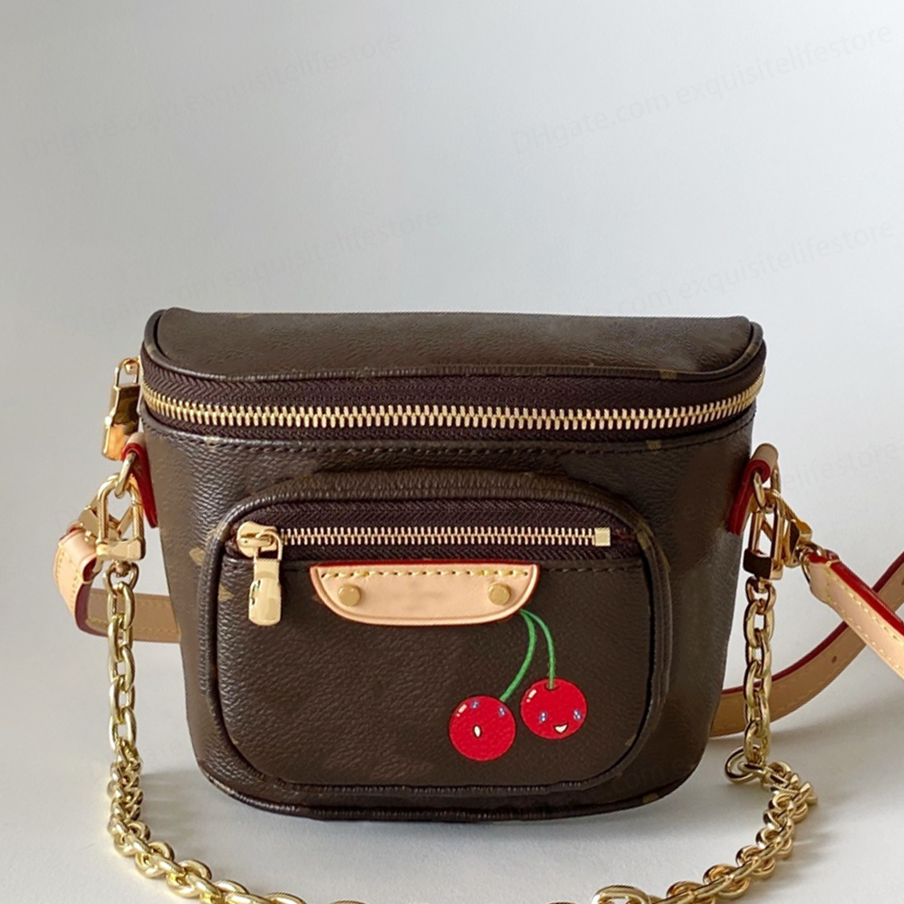 New Mini Bumbag Shoulder Bag Luxury Designer Coated Canvas Gold Hardware Handbag Textile Lining Clutch Bag Zipper Closure Tote Bag Women Casual Shop