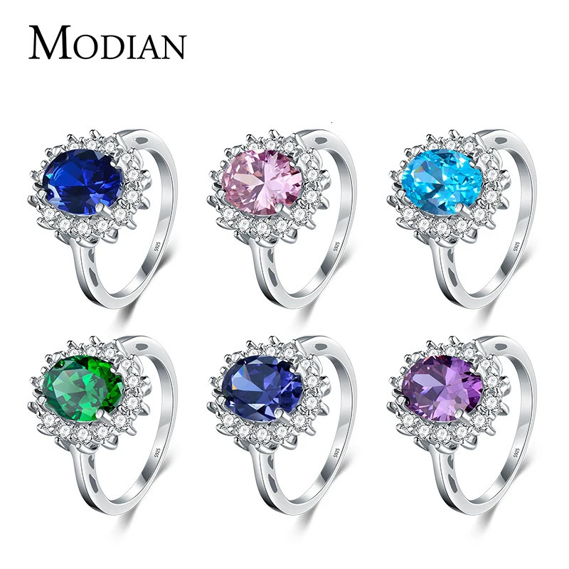 2.0Ct Fasion Real Solid 925 Sterling Silver Ring Fashion Women Gift 5A Zircon Jewelry Wedding Engagement Silver Rings 250722