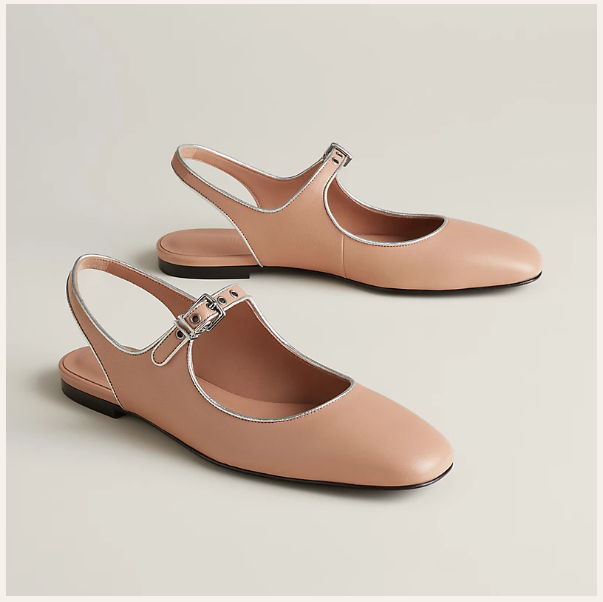 Designer Femmes Kleo Slingback Ballet Flat Chaussures en cuir nappa en cuir de haute qualité Mary Jane Party Robe Shoes Taille 35-41