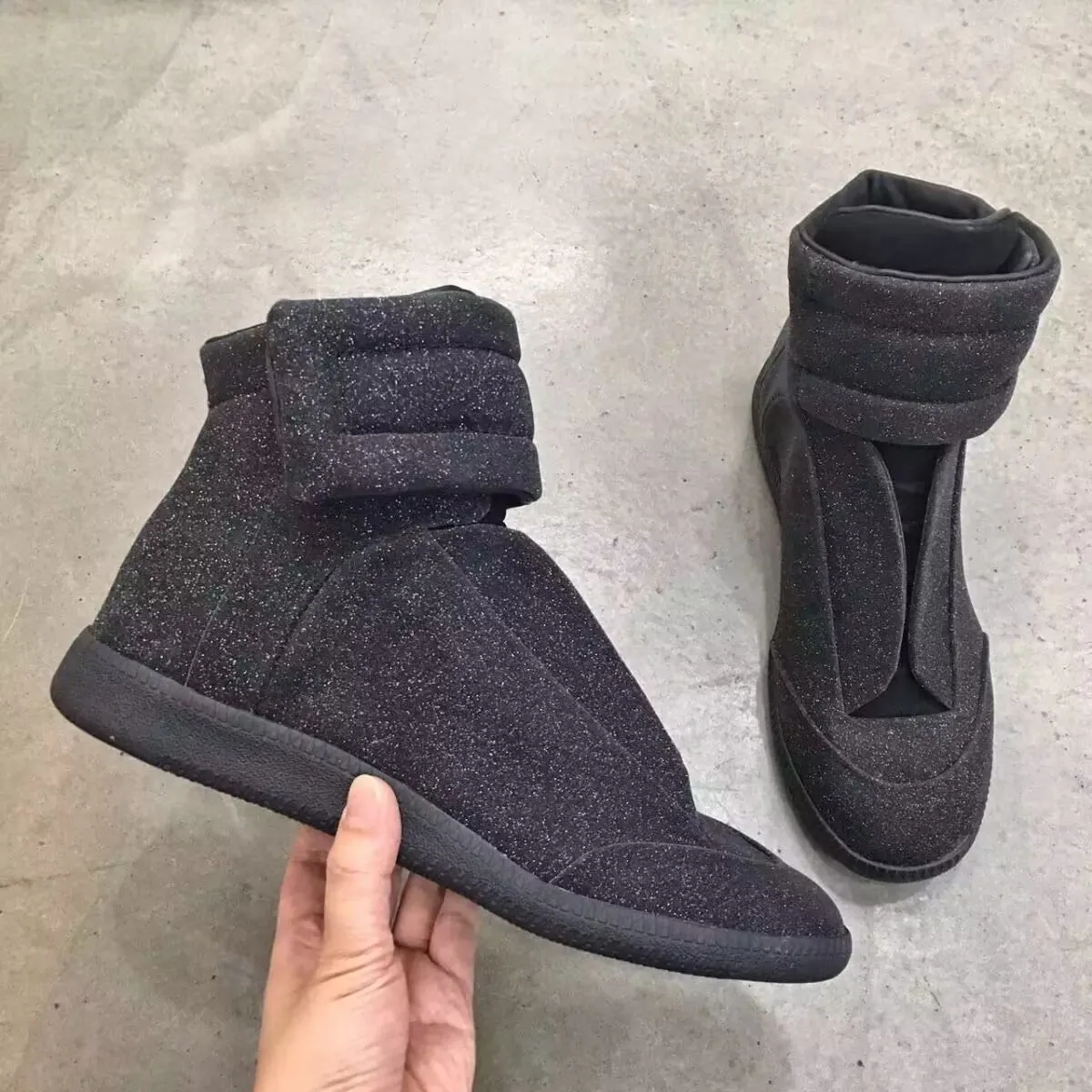 wholesale Luxury MMM Future High Top Sneakers Shoes Front Touch-strap Fastening Leather Round Toe Footwear Reflective Space Trainers EU38-46 BOX