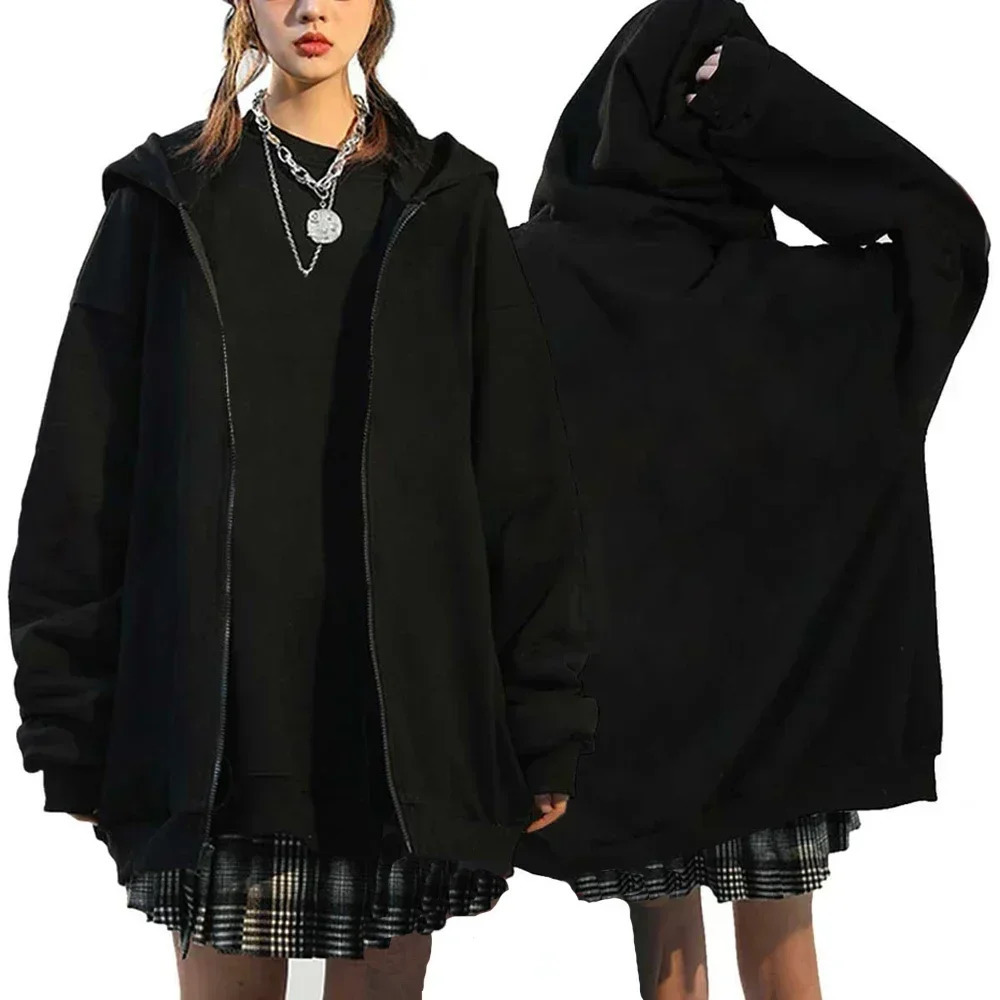 Men Fleece Zipper Hoodie Spring Autumn Oversized Women Sports Sweatshirt Winter Fashion Y2K Clothes Coat Harajuku Casual Jackets250724