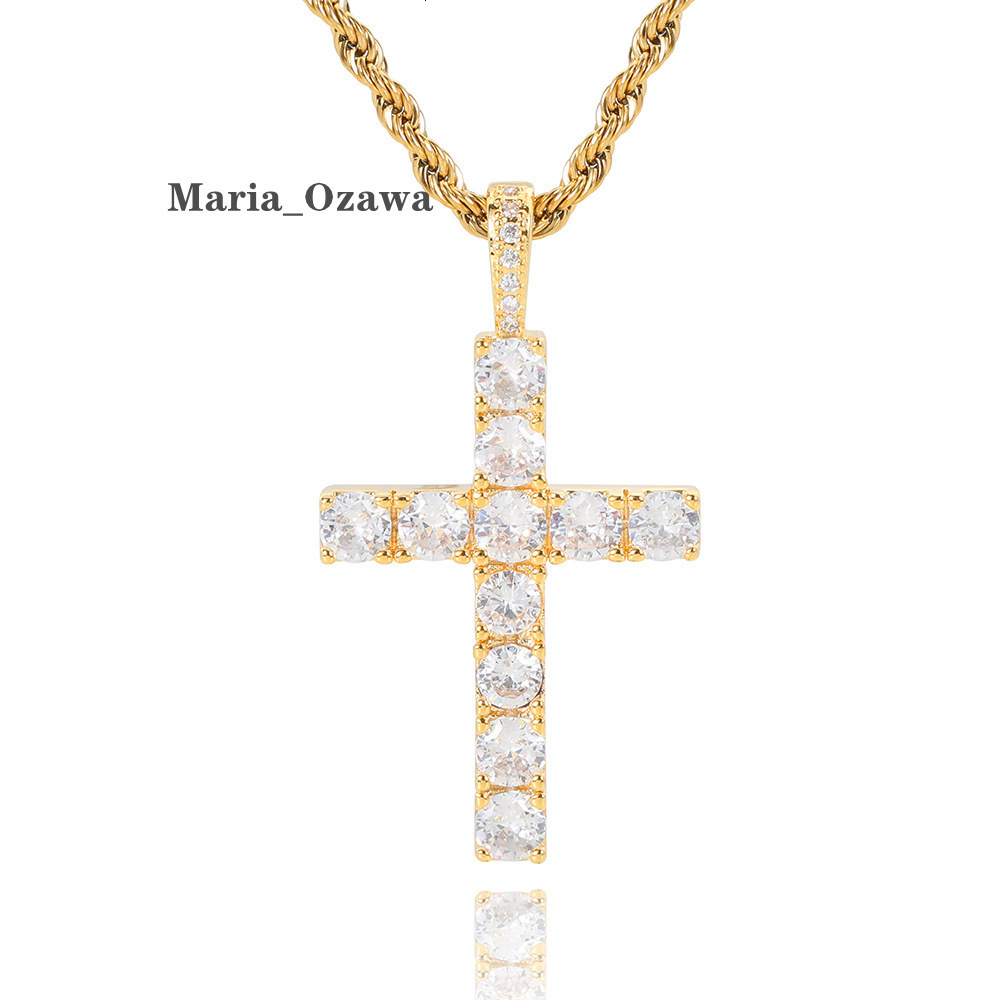 Wholesale Custom 925 Sterling Silver Diamond Iced VVS Moissanite Cross Pendant for Men Hiphop Fashion Jewelry with Full Charms