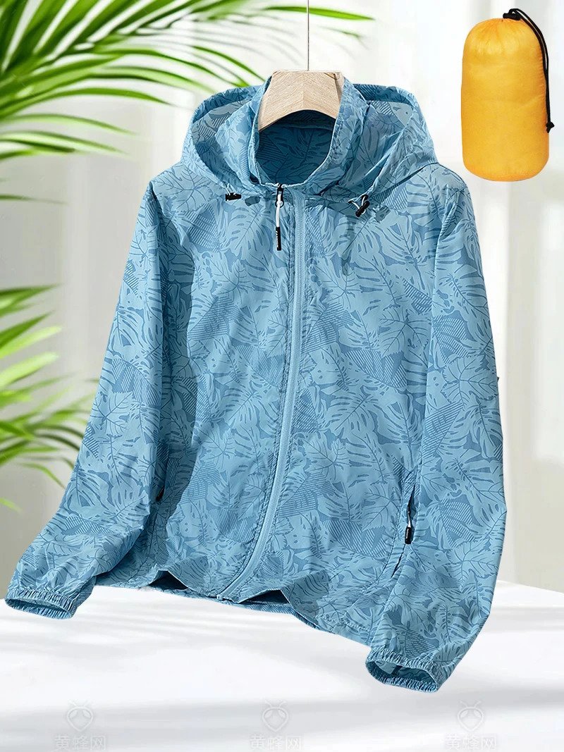 Sun Protection Hoodie Men Summer Lightweight Quick Dry Hooded Zip Up Jacket Men Outerwear Coats Cycling Thin Coats Windproof Men 250725