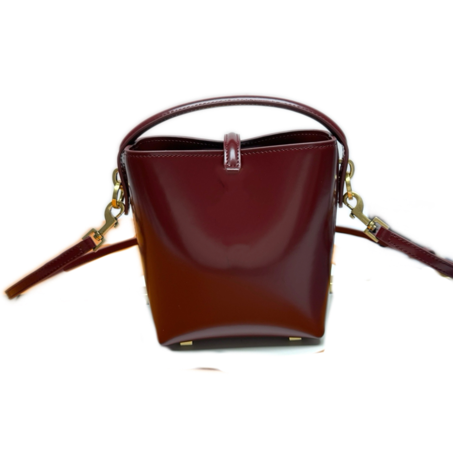 Designer lady's handbag, luxury single-shoulder bag, high-quality patent leather schoolbag, classic and elegant bag