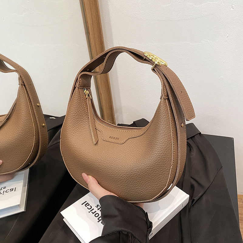 Muse Luxury Designer Bag 2024 New Women's Half-Moon Crossbody Shoulder Bag Niche Design Korean Fashion Trend Commuter Underarm Bag