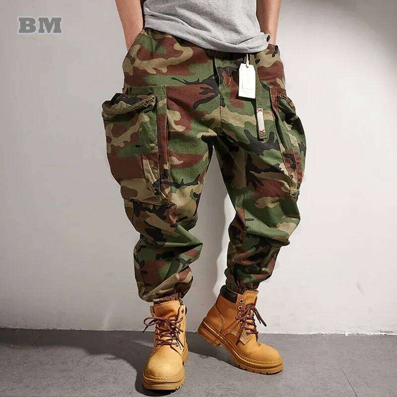 Plus Size American Outdoor Function Camouflage Tactical Cargo Pants Men Trousers Japanese Haruku High Quality Baggy Joggers 250728