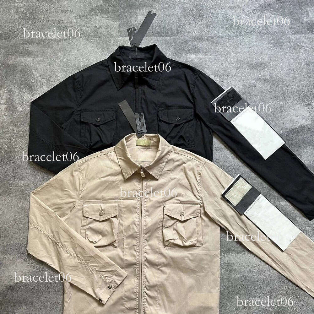High Quality Men's Jackets Designer Pocket Stones Long Sleeve Zipper Badges Men Casual Coat Windbreaker Embrodiery Mens Shirts Cpfm Jacket