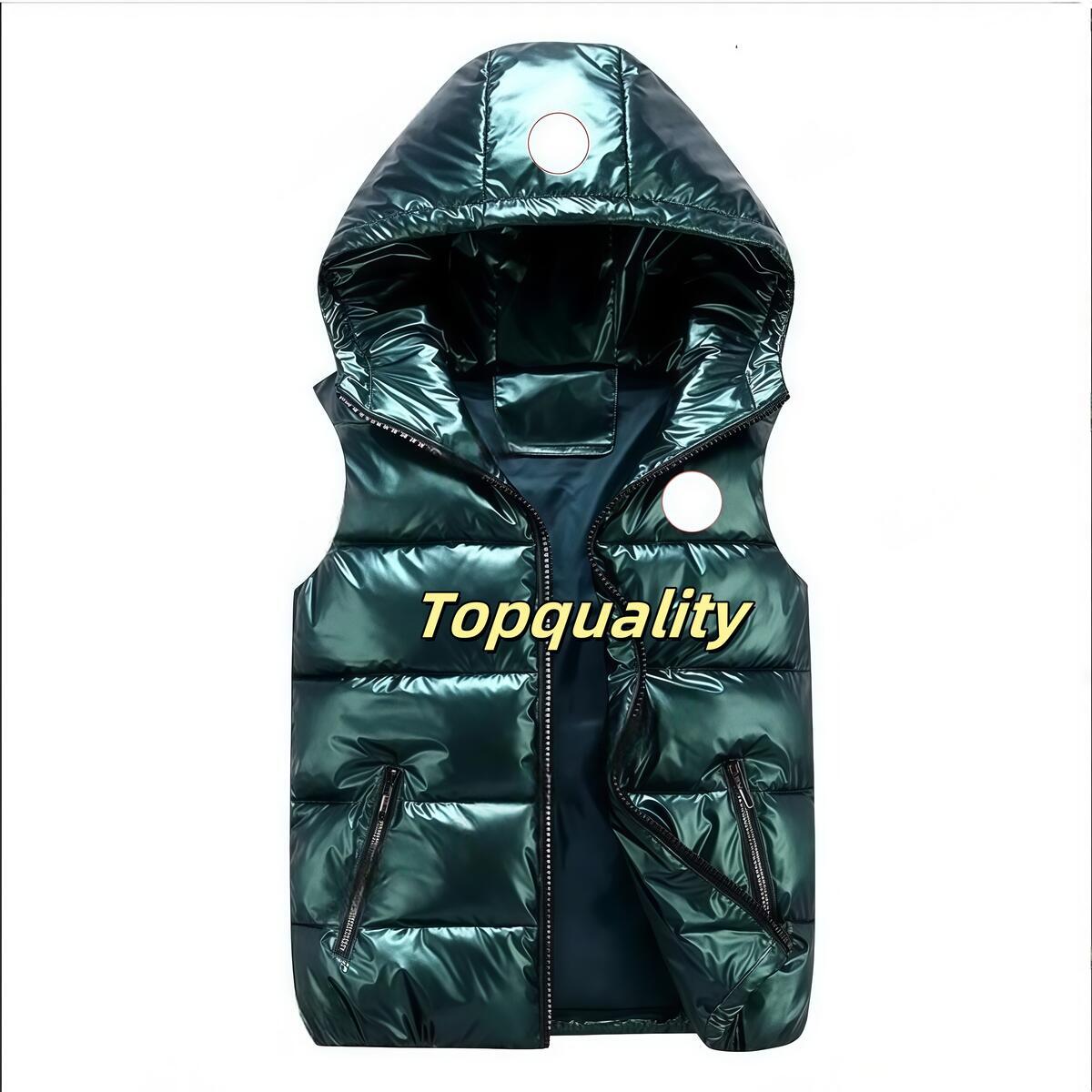 Men's and Women's Designer Winter warm vest waistcoat Autumn down Classic parka badge brand short windbreaker coat