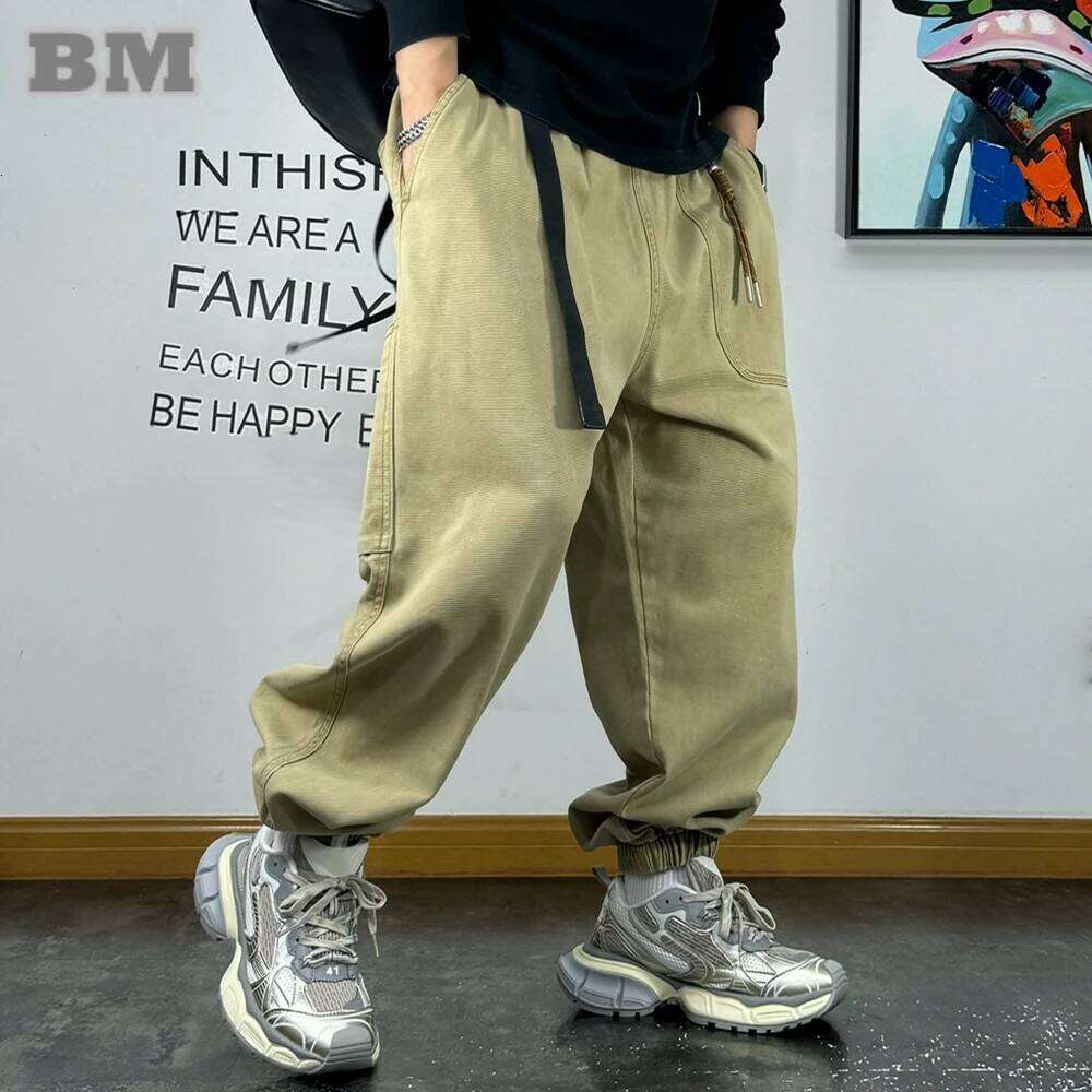 Japanese Streetwear High Quality Baggy Cargo Pants Haruku Casual Men Clothing Plus Size Joggers Fashion Loose Work Trousers 250726