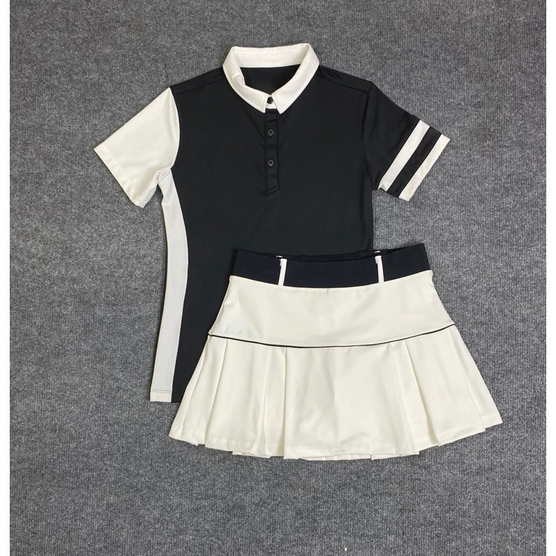 Golf Summer Womens Short Sleeve Polo Shirt Slim Fit Quick Drying Breathable High Quality Outdoor Leisure Sports Jersey Set 250724