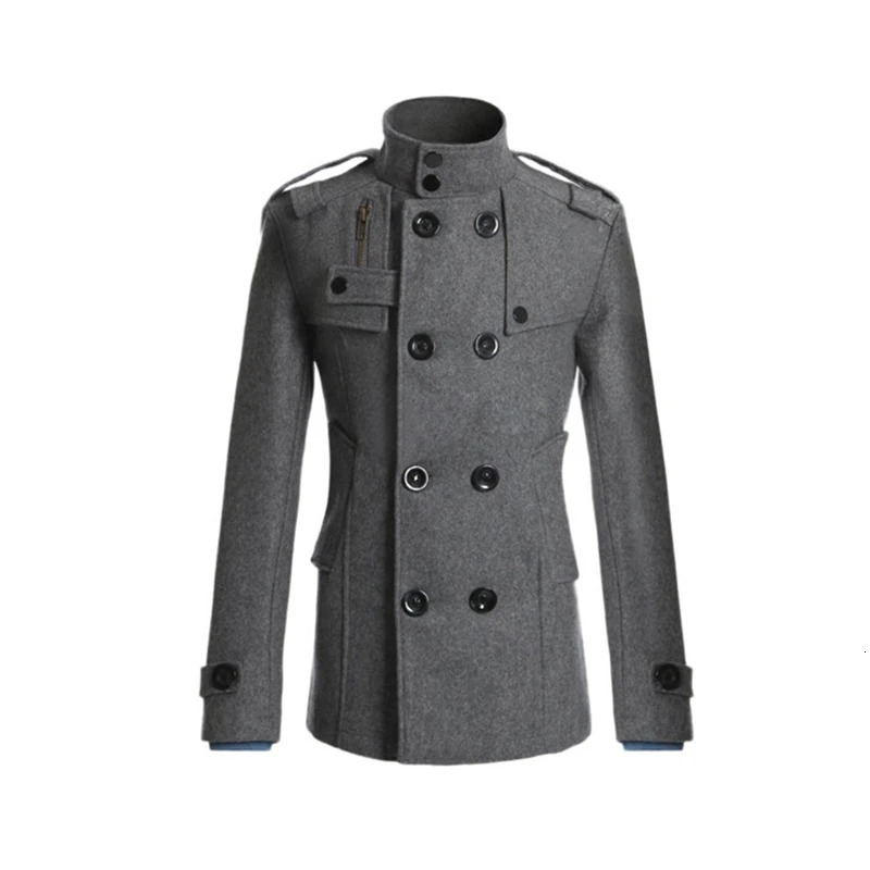 Mens Jackets Wool Overcoat for Men Long Suit Woolen Windbreaker Men Coat Outer Wear Men Jacket Clothing 250724