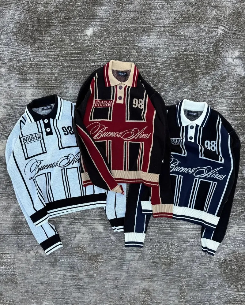 2K Street Digital Pattern Loose Sweater Retro Harajuku Hip-Hop Casual Pullover Trendy Punk Rock Oversized Men Sweater 250724