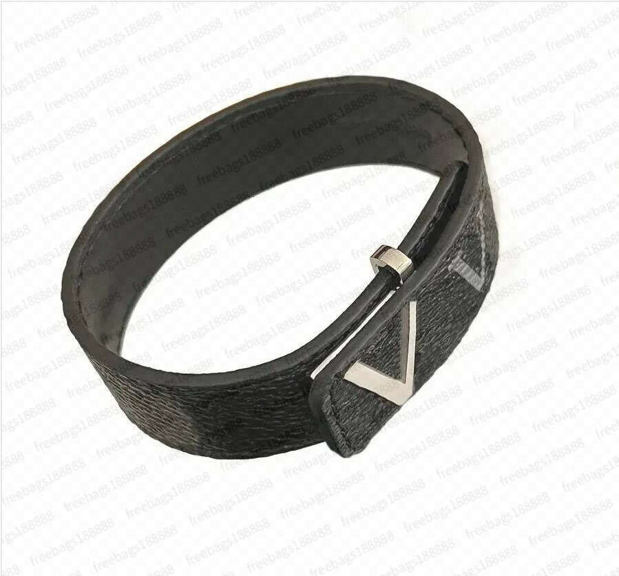 Men Leather designer Black With Womens Birthday Gifts Bangle Hand Jewelry Christmas Fashion Style Gift bracelet