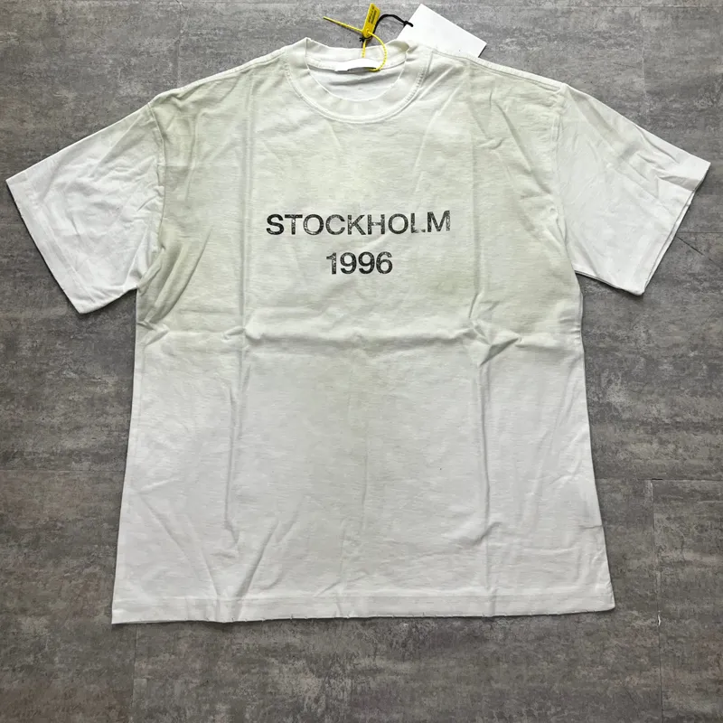 designer mens shirt Europe Style Letter Print Washed Vintage Loose Tee Designer T shirt Spring Summer Casual Fashion Skateboard Men Women Graphic T-