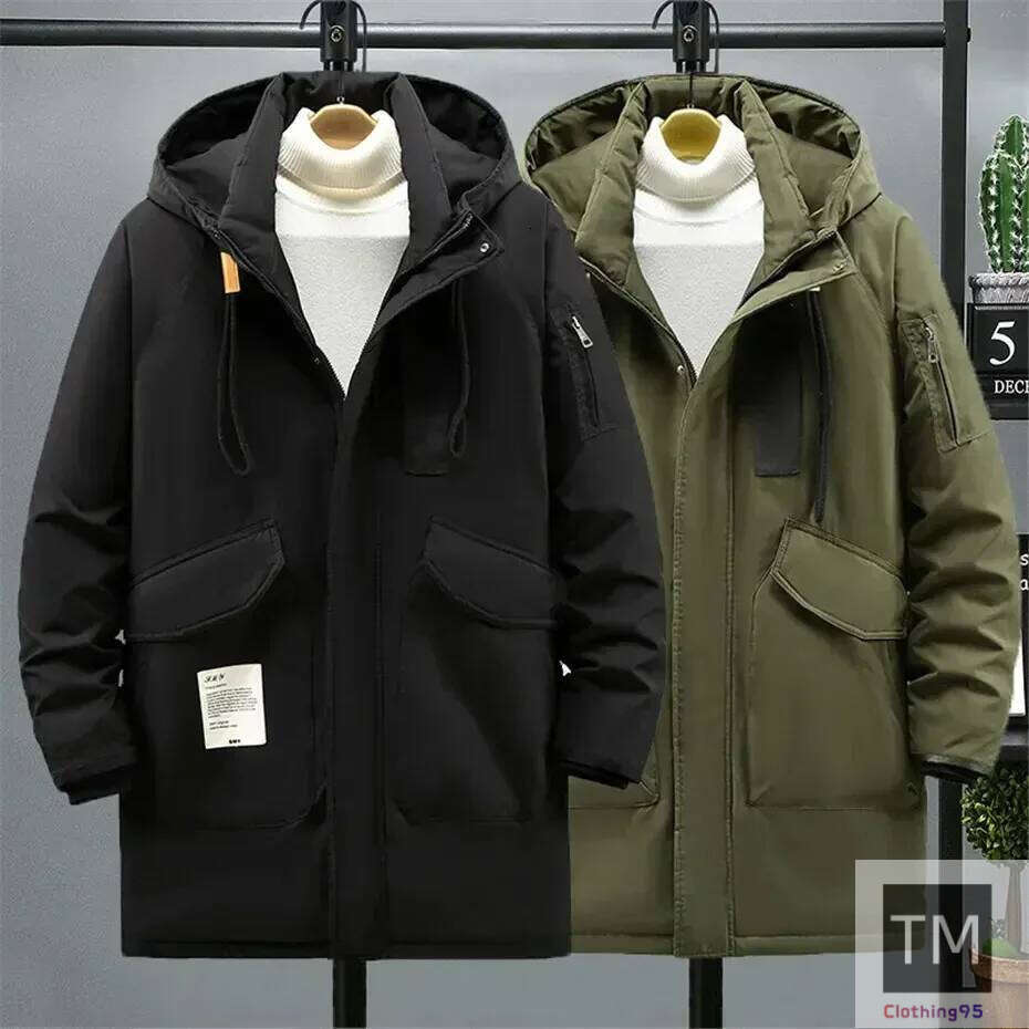 Men Winter Jacket Large Size Hooded Fleece Insulate Padded Down Parka Male Warm Thick Big Plus 10XL 150kg Long Padding Outerwear 241112
