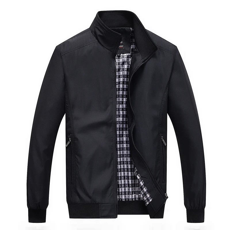Spring and Autumn Mens Coat Fashion Trend Casual Jacket Large Loose Cardigan Middle aged Dads Fashion Baseball Jacket250724