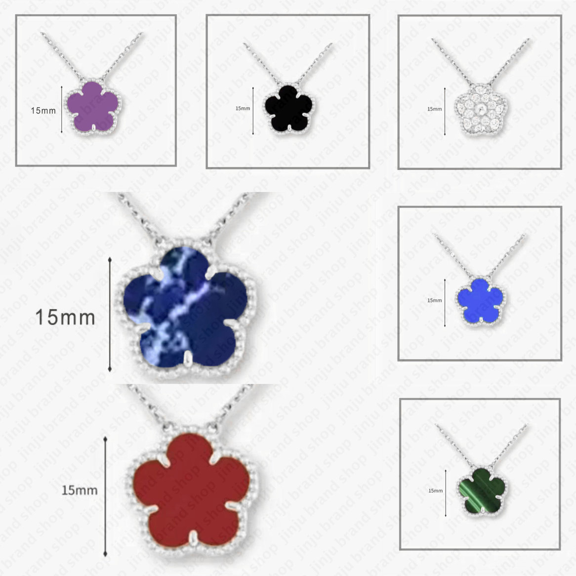 Collier de mode Bijoux de créateurs Collier Femme 15 mm Collier Collier décontracté quotidien Mother of Pearl Pendant Colliers Gift Designer Silv