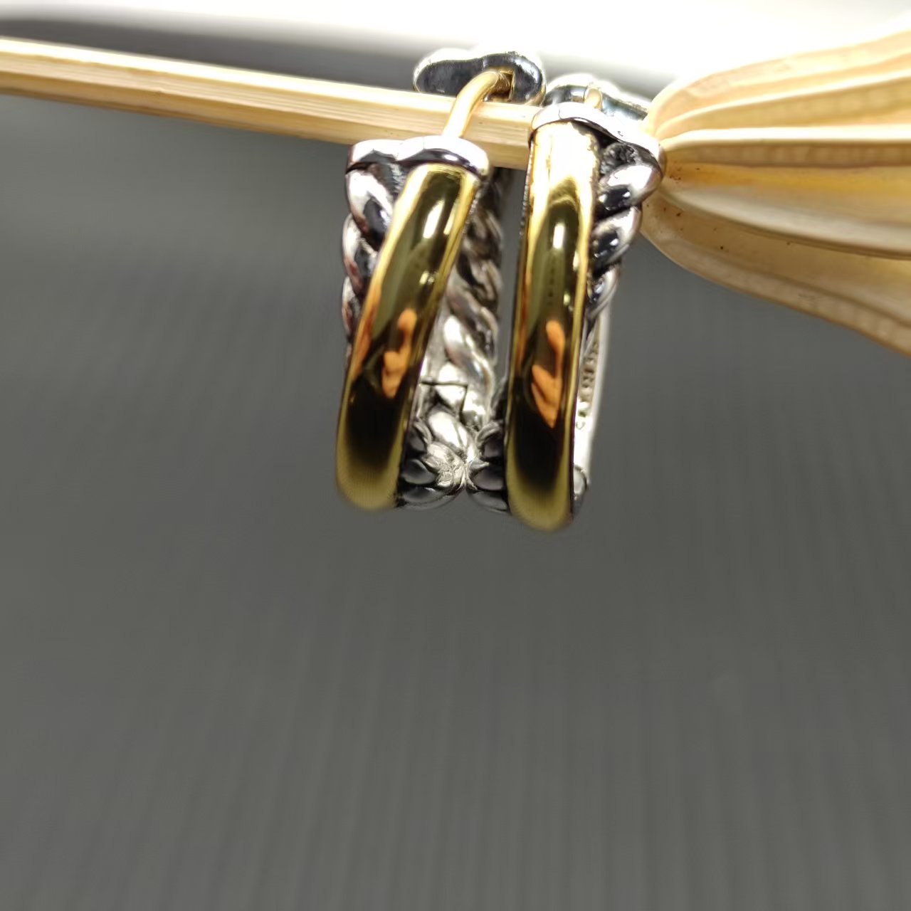 S925 sterling silver new 22x6.6mm wrapped single wire earrings unisex personality classic fashion retro trend luxury jewelry