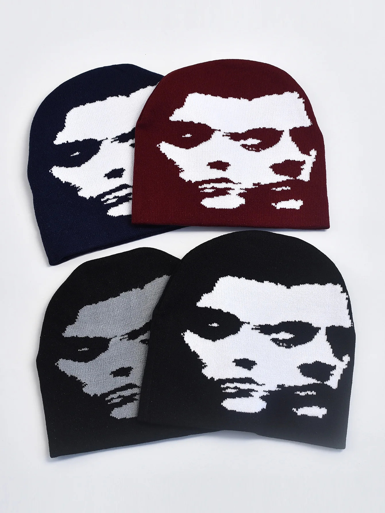Knitting Hat for Men Women Fashion Pullover Cap Y2k Goth Warm Beanie Hats 250724