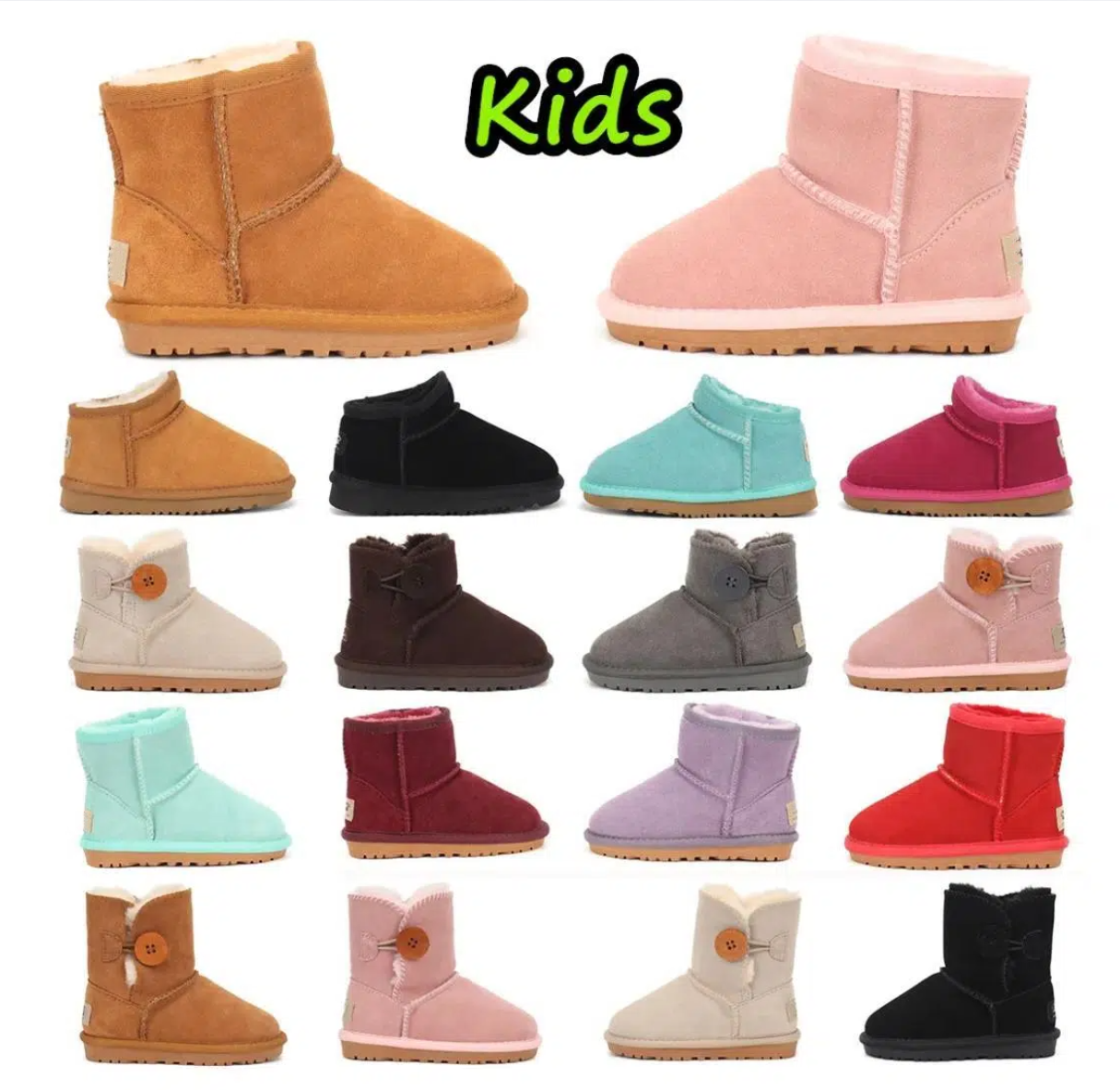 hot Kid Boot Toddler Boot Children Australia Snow booties Winter Fur Suede Classic Ultra Mini Boot Baby Boys Girls Ankle Booties
