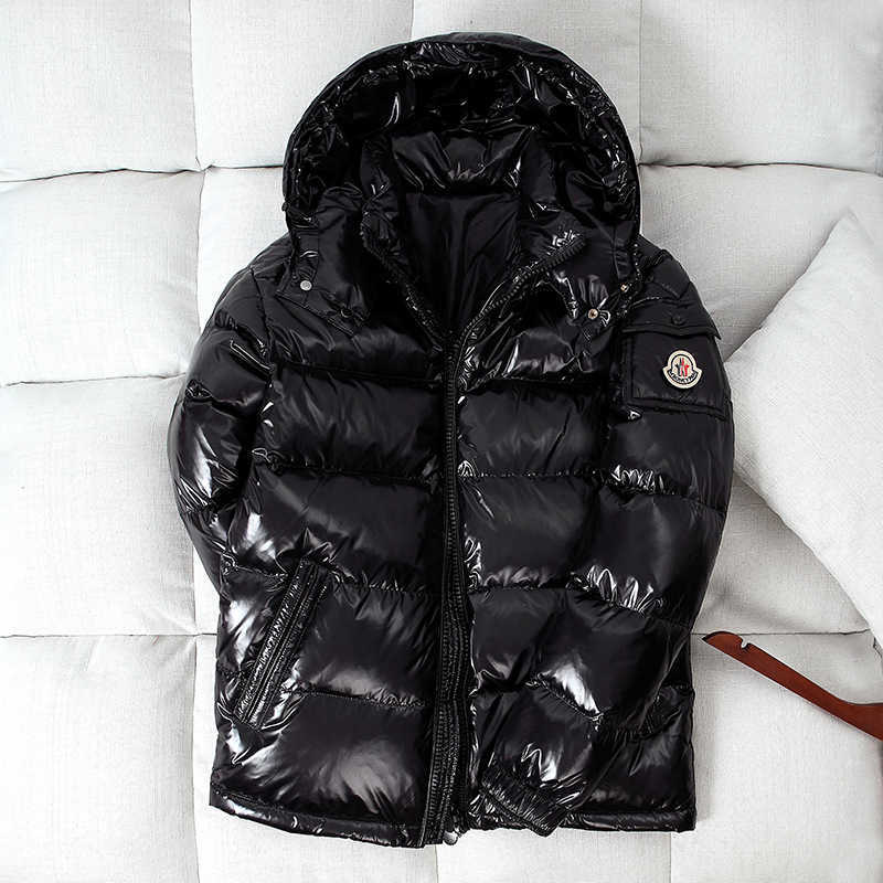 Down jacket mens winter new mens short coat youth fashion bright face warm thickened hooded down mens wear L250728