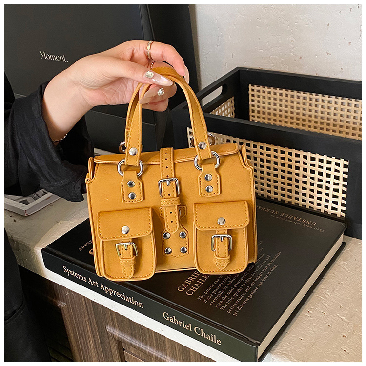 2025 Fashion Solid Color Small Square Bag New High Texture Handbag High End Crossbody Bag Large Capacity Commuter Bag