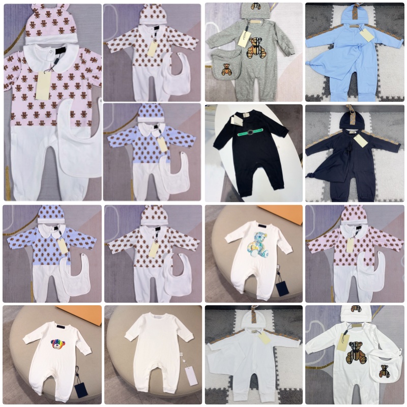 Hot New infant newborn onesies Rompers Baby Designer newborn clothing sets Letter Costume Overalls Clothes Jumpsuit Kids Bodysuit for Babies Romper