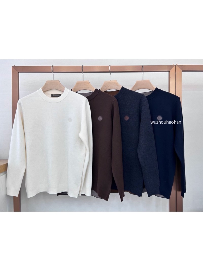 Men Sweaters Spring and Autumn Business Leisure Pullover Knitted Sweater Solid Color Bottoming Shirt L1289