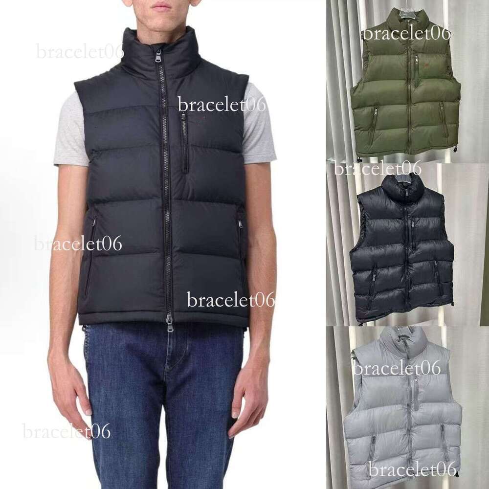 Polos Vest Polos Jacket Mens Body Warmer men designer Horse Embroidery Zipper White Duck Down Veste Sans Manche Puffer Vest Designer Mens Gilet Men