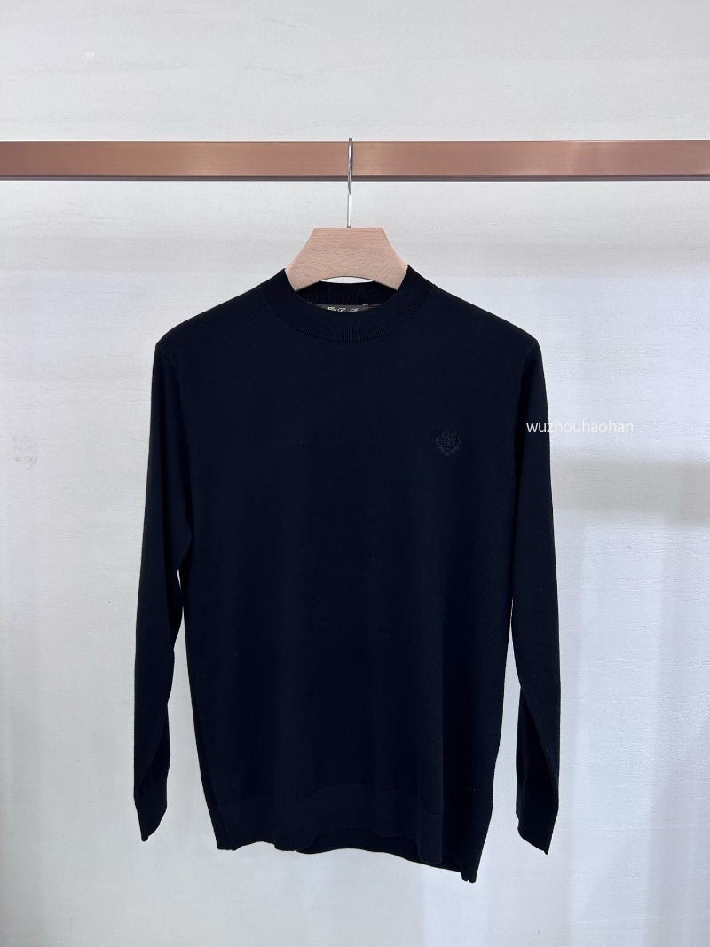Men Sweater Spring and Autumn Round Neck Pullover Bottoming Shirt Knitted Solid Color Casual Sweater L1289