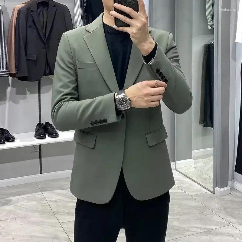 Men's Suits Trendy 2025 Single Breasted Man Business And Blazers Gentleman Vintage Coats Casual High Quality Dress Jacket For Men