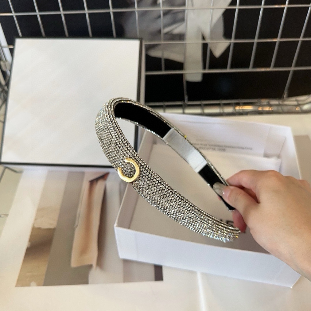 Brand Designer Letter Headband Women Girls Letters Hairband Hair Accessories High Quality Diamond HairBands-image-1088352749