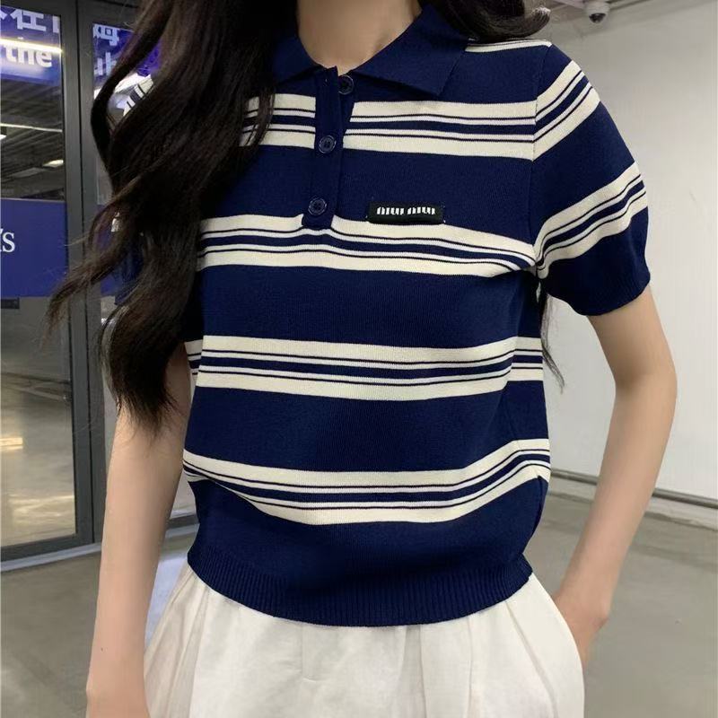 High Quality 2025 Luxury Brand Women's Autumn Fashion Short Sleeve Women High End Jacquard knitting Sweaters Coats Womens Sweaters T-shirt Asia