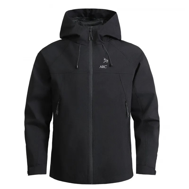 Men's Jackets 2025 Mens Spring/Summer New Print Brand Motorcycle Jacket Mens Outdoor Camping Hiking Hoodie Windproof Adventure Jacket