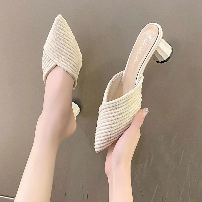 WomenS Summer Pointed Toe Sandals Low Heeled Sandals WomenS Summer Casual Fashion Sandals Anti-Odor And Non-Slip 250723