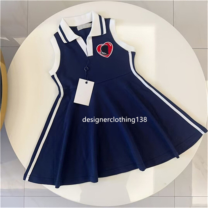 Designer girl's dress high-quality brand girl's Printed fabric dress summer baby girl's dress set size 90-150CM A8