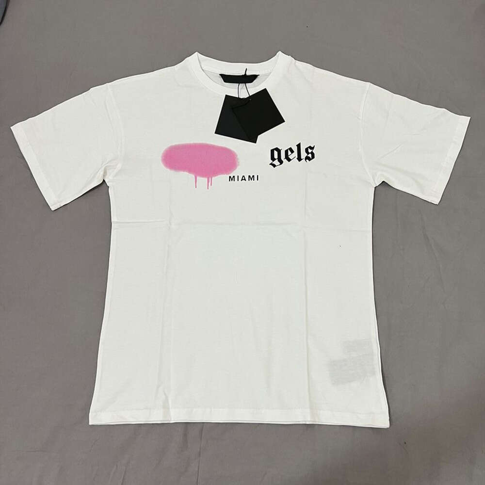 t-shirt fashion Palms Tshirt Designer Quality Brand Spray Letter Short Sleeve Summer Lightweight And Breathable Clothing Round Neck High Street Styl
