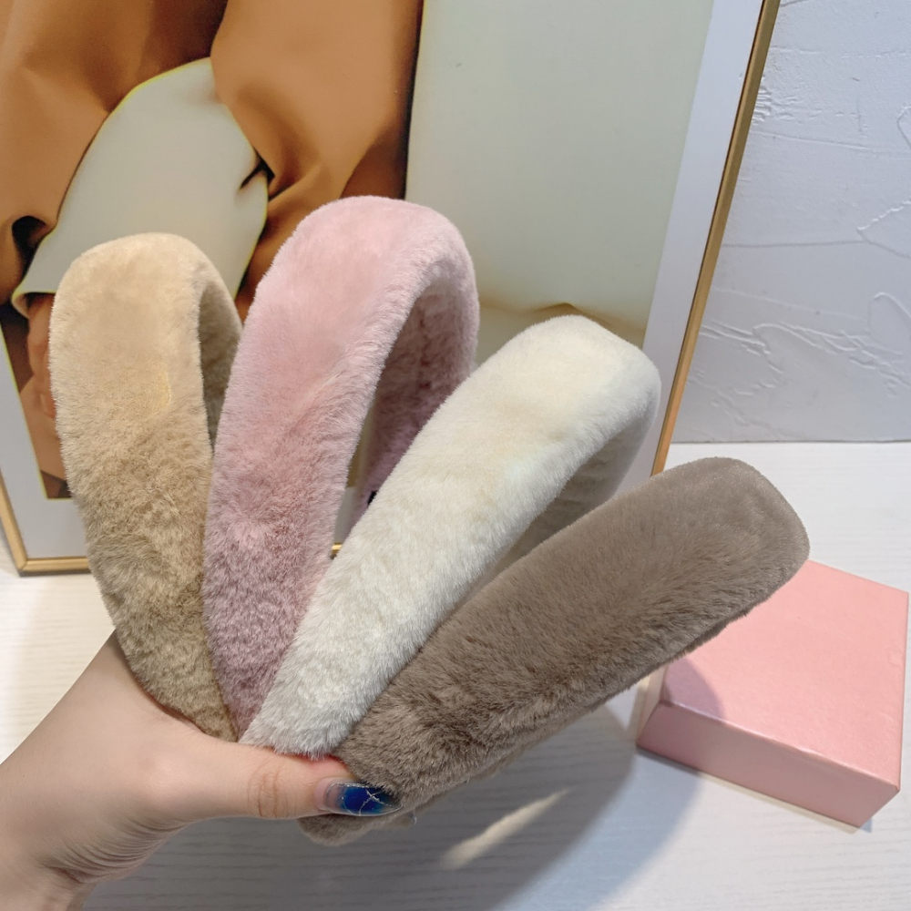 New autumn-winter high-quality waterfowl short-haired hair band - versatile and error-proof high-quality diamond hair clip headwear brand, design-image-1068821476