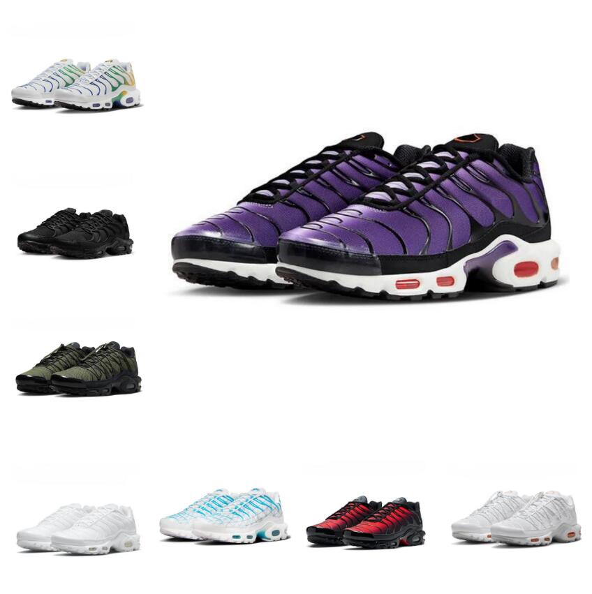 free shipping Tn Plus tns designer shoes Running Shoes tn Fr Toggle Utility Triple White Metallic Reflective Mens shoes Trainers Breathable Lightwei