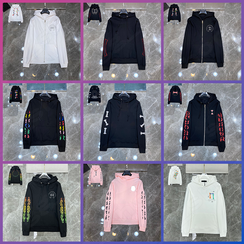 Fashion chrome Hoodie Designer Mens Hoodies Sweatshirts Pullover cardigan Jacket Hooded High street Letter prints for men women coat US S-XL