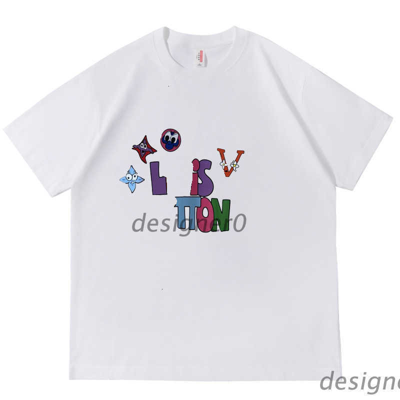 Men's T-Shirts Designer Summer Solid Color Drop Shoulder Round Neck T-Shirt For Men And Women Loose Fit Oversized Pure Cotton Shirt Version LUS