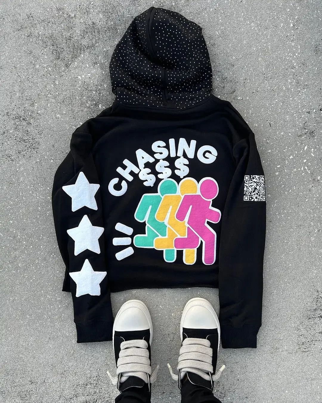 Zipper Oversized Streetwear Hoodies Men Gothic Graphic Printed Sweatshirt Y2K INS Streetwear Unisex Inner Fleece Casual Jackets 240