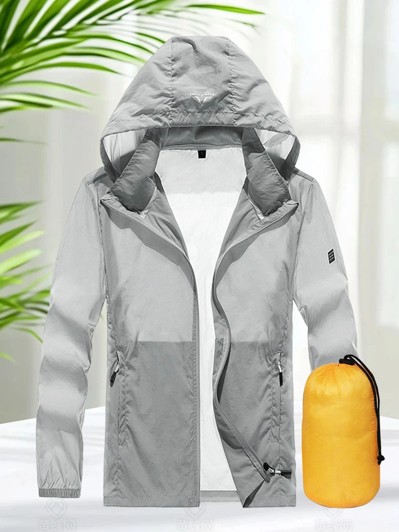 Sun Protection Clothing Men Summer UPF Long Sleeve Hooded Casual Outdoor Cycling Lightweight Commute Windproof Jacket Quick Dry 250725