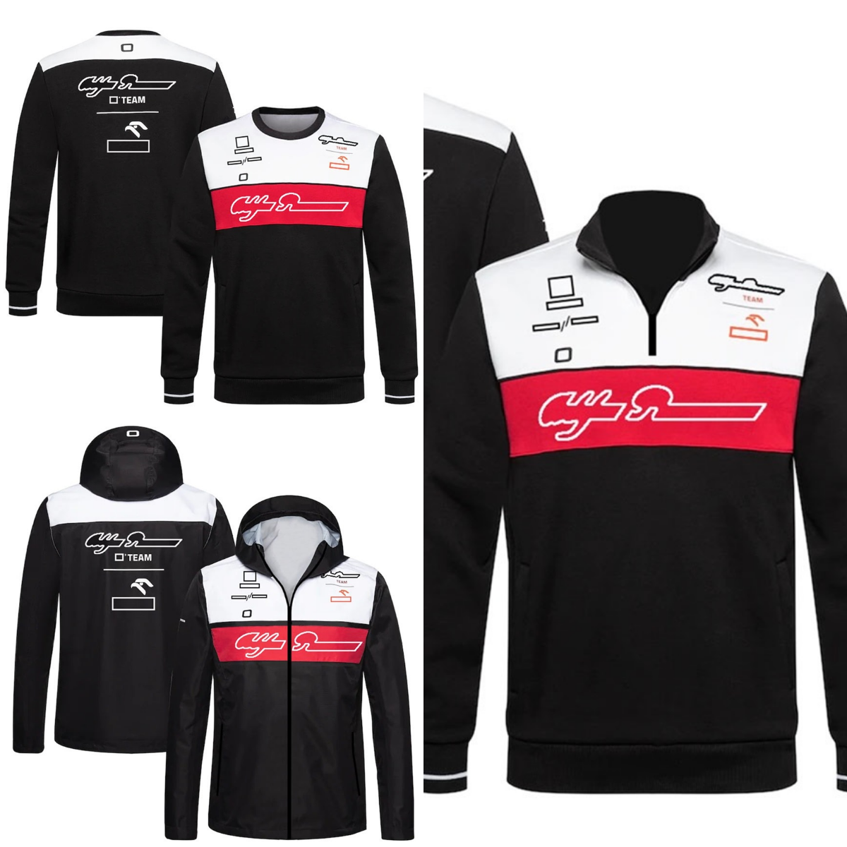 F1 Team Sweat à capuche formule 1 Racing hommes femmes veste zippée à capuche Fans Sweat à capuche unisexe Softshell veste Sweat grande taille pe