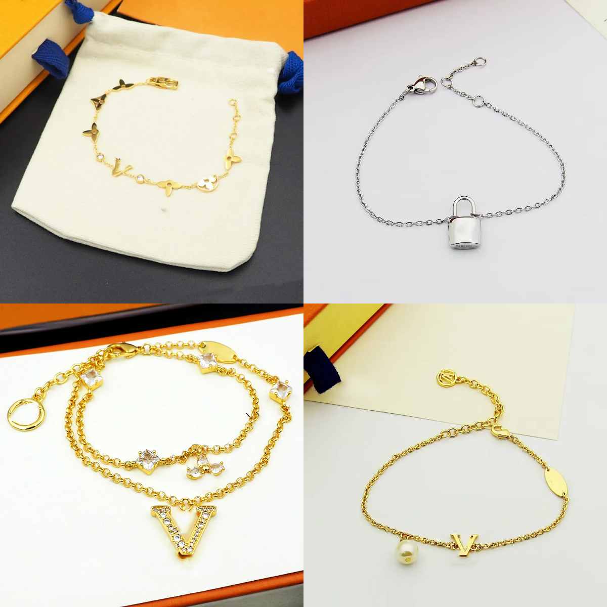 bangle bracelet jewelry woman designer bracelet 18k gold plated stainless steel jewlery silver jewelry womens accessory letter flower luxury braclet