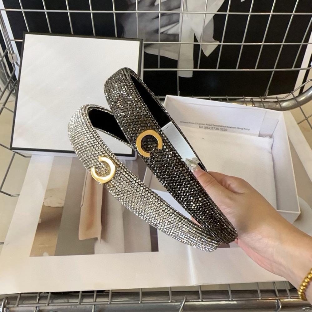 Full-diamond hairband - Versatile and error-free High-quality diamond hairband headpiece Brand designer style-image-1086780488